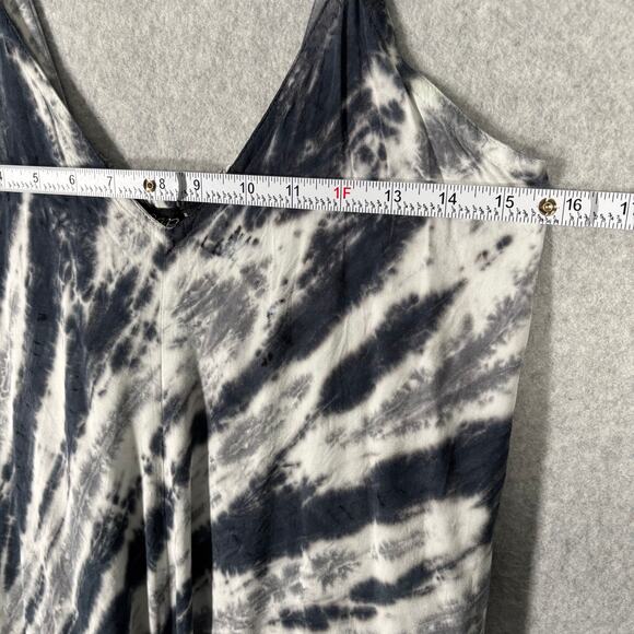 Papa Vancouver Jumpsuit Womens Small Gray Tie Dye Wide Leg Crop Boho Vacation - Picture 6 of 13
